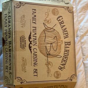 Grampa Bardeen’s family pumpkin carving set